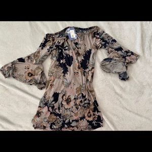 Navy Floral Dress